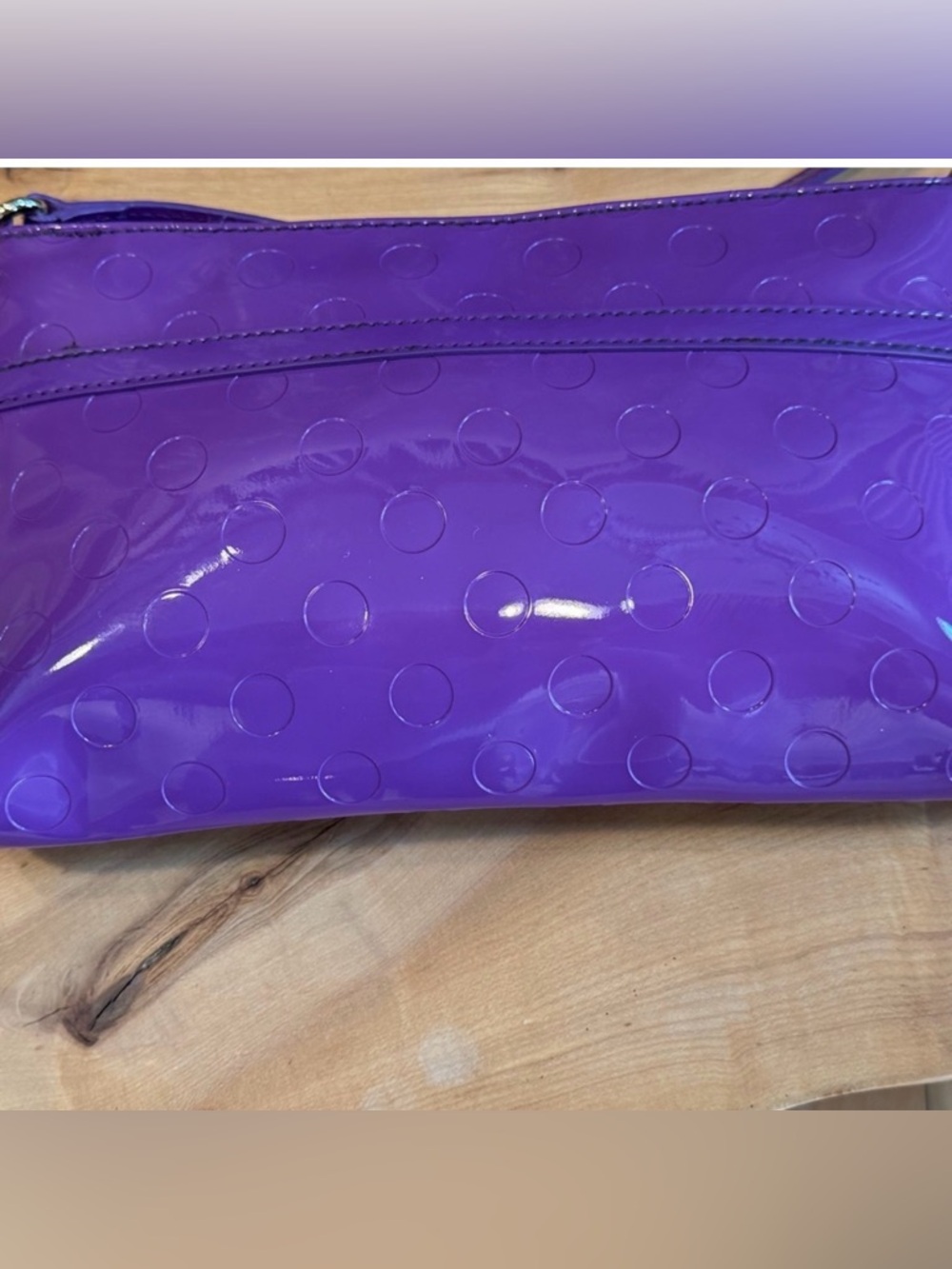 Kate Spade Camellia Street Amy Y2K Barbiecore Patent Bow Crossbody Purple (GUC) - Picture 3 of 10